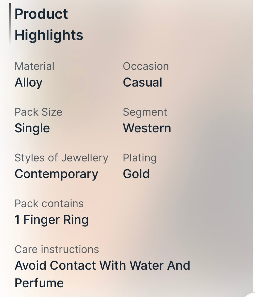 Elegant V-Shaped Gold Ring with Cubic Zirconia