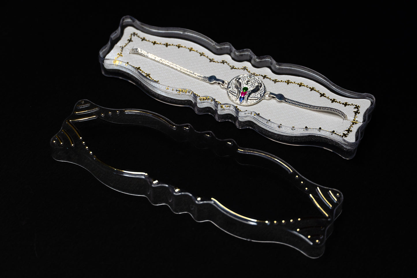 Silver Spectrum 0.01 Carat Lab Diamond 925 Silver Rakhi