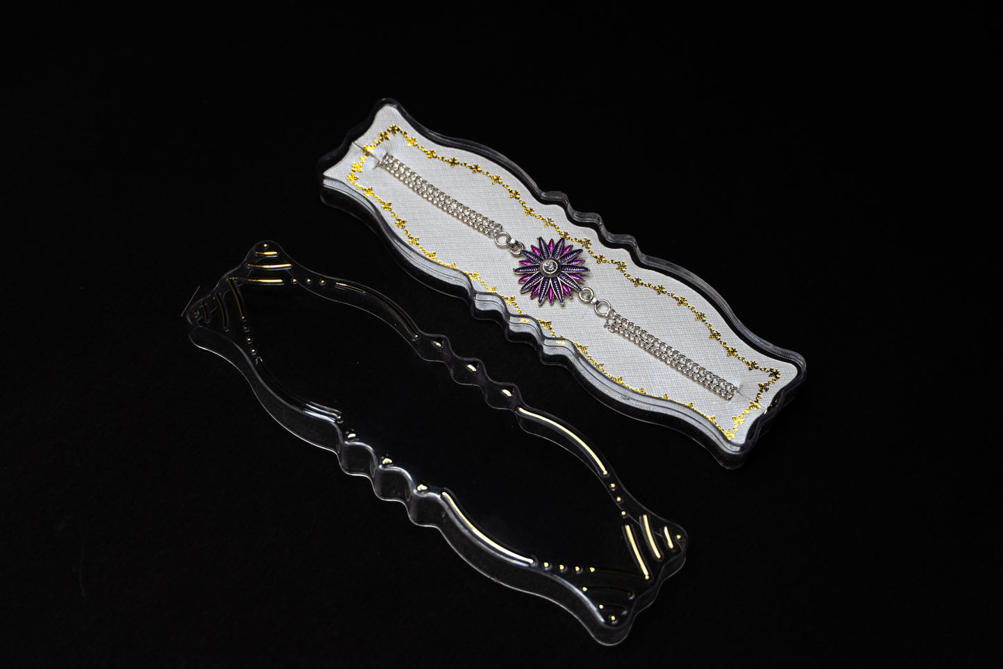 Celestial Radiance 0.01 Carat Lab Diamond 925 Silver Rakhi