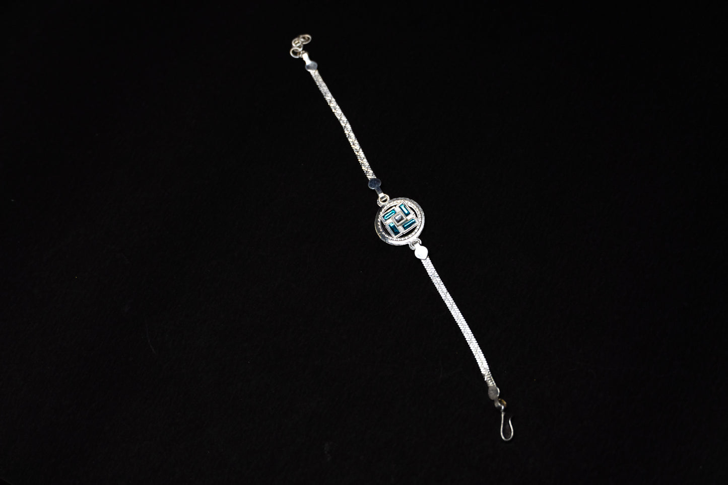 Azure Harmony 0.01 Carat Lab-Grown Diamond 925 Silver Rakhi