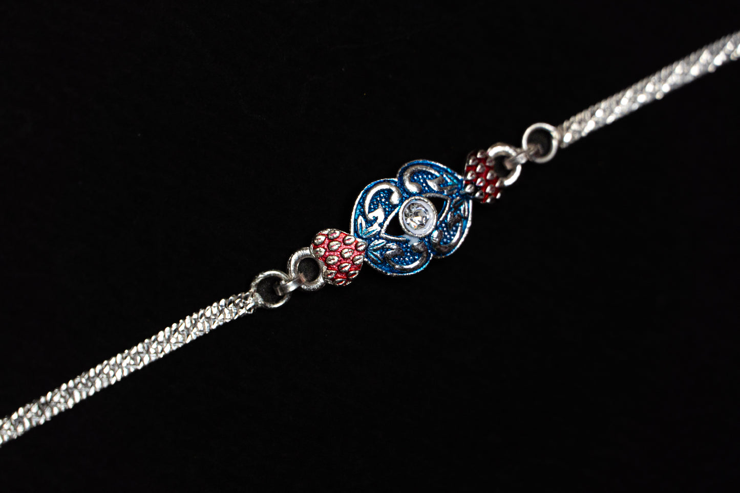 Lavender Grace 0.01 Carat Lab-Grown Diamond 925 Silver Rakhi