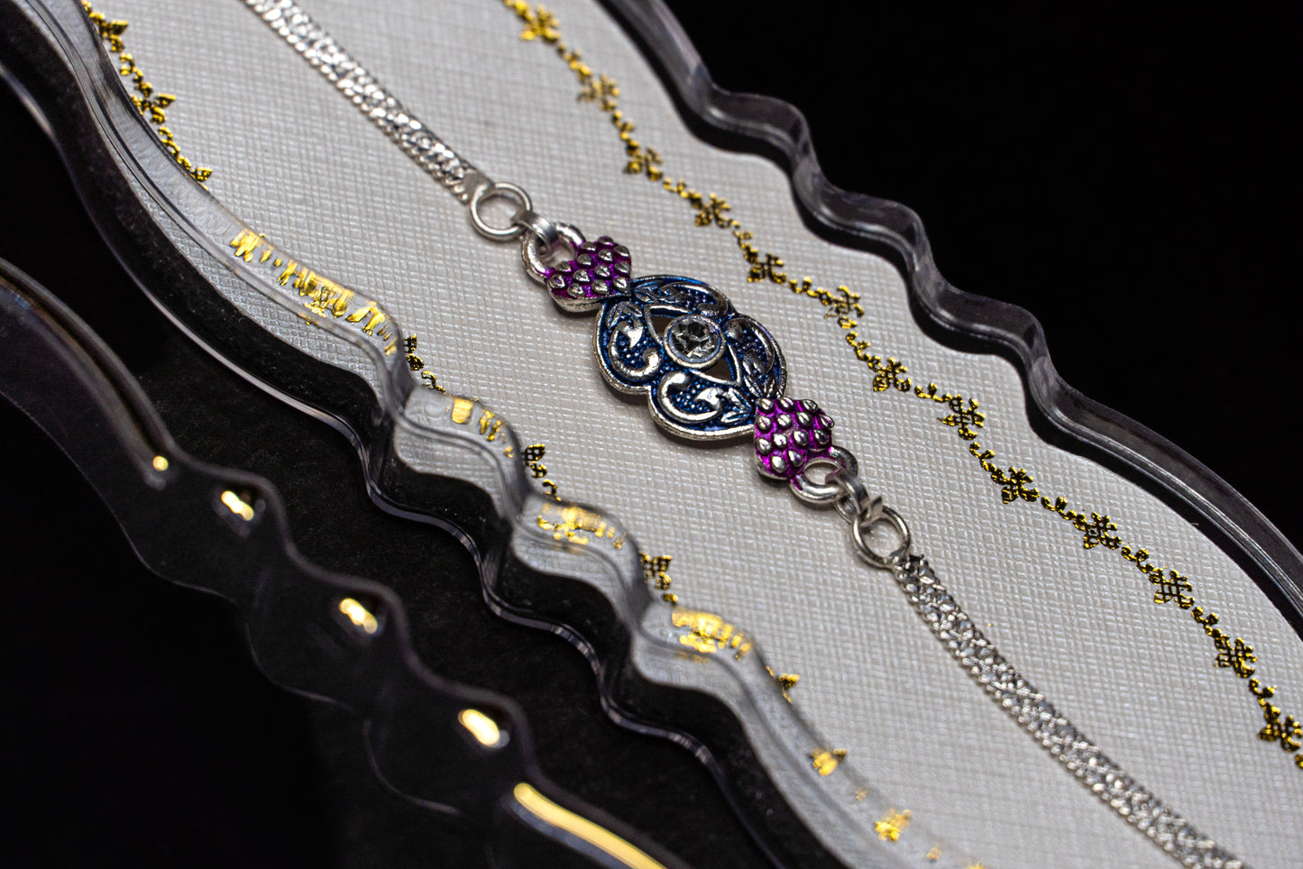 Lavender Grace 0.01 Carat Lab-Grown Diamond 925 Silver Rakhi