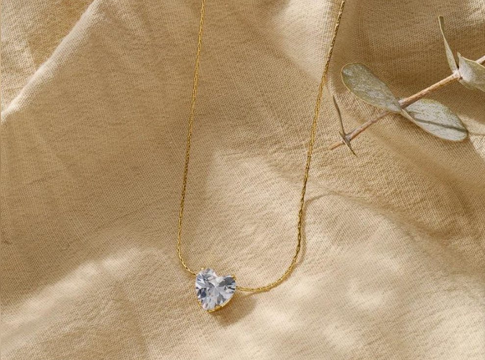 Heart Solitaire Necklace