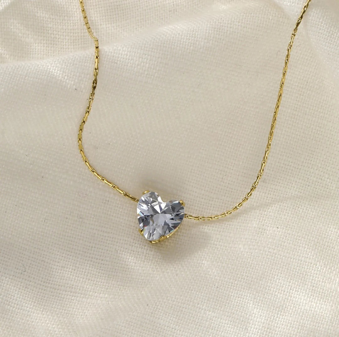 Heart Solitaire Necklace
