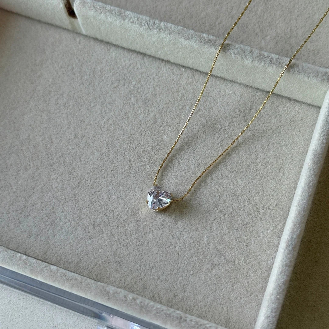 Heart Solitaire Necklace