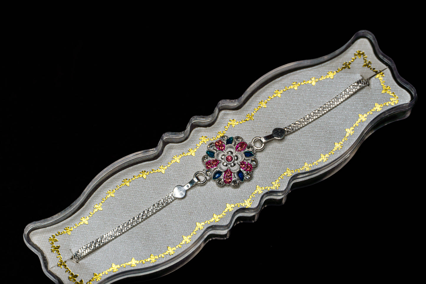 Eternal Bloom 0.01 Carat Lab-Grown Diamond 925 Silver Rakhi