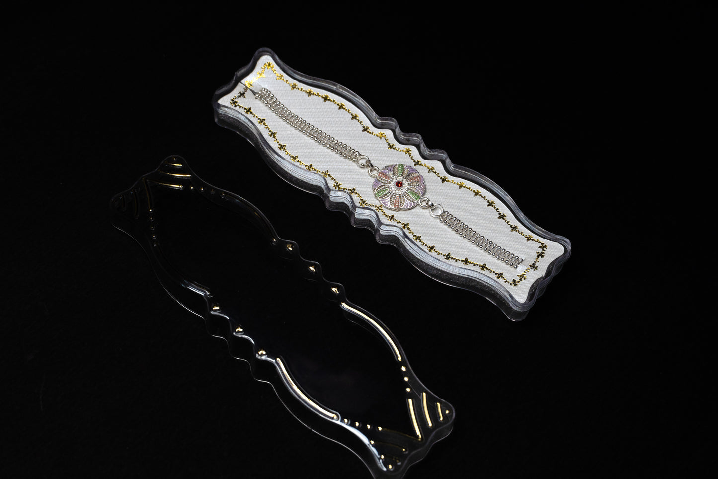 Celestial Grace 0.01 Carat Lab Diamond 925 Silver Rakhi