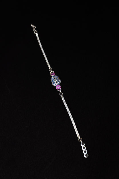 Lavender Grace 0.01 Carat Lab-Grown Diamond 925 Silver Rakhi