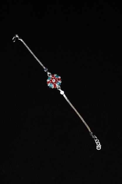 Blossom Reverie 0.01 Carat Lab-Grown Diamond 925 Silver Rakhi