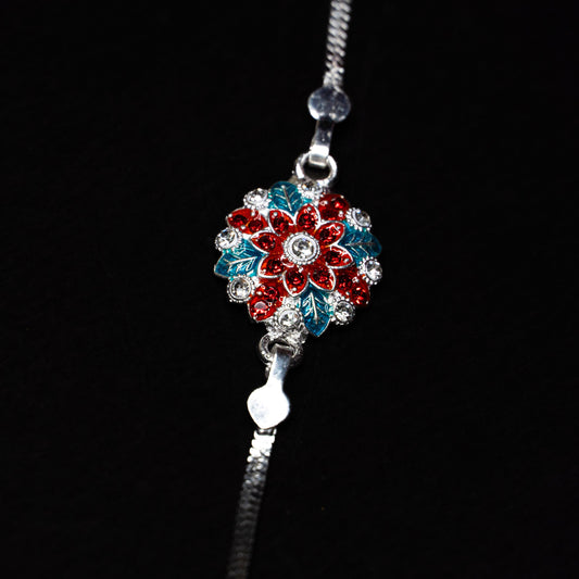 Scarlet Aura 0.01 Carat Lab-Grown Diamond 925 Silver Rakhi