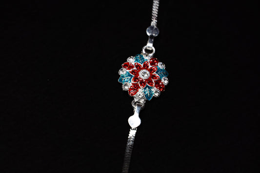 Blossom Reverie 0.01 Carat Lab-Grown Diamond 925 Silver Rakhi