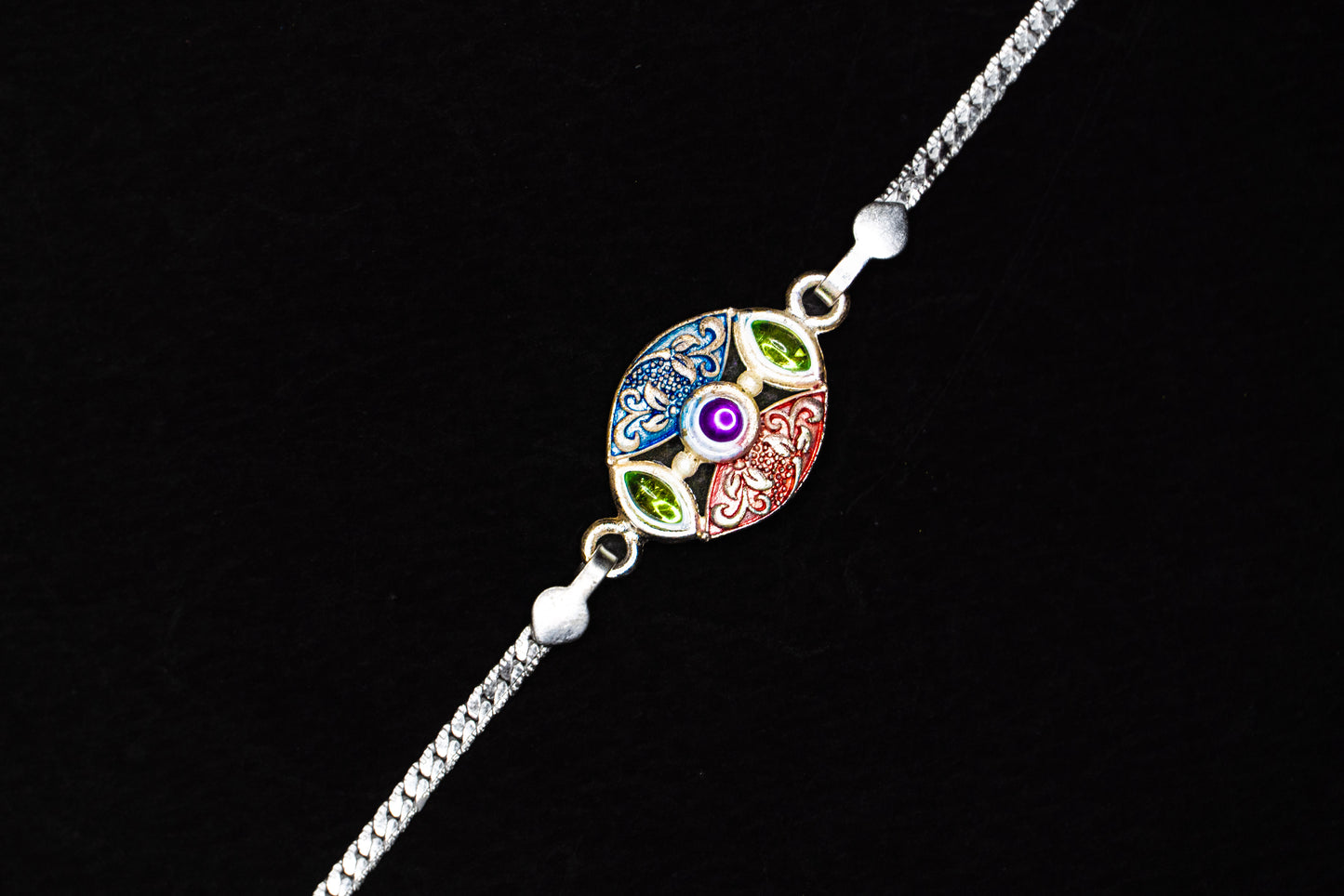 Enchanted Harmony 0.01 Carat Lab-Grown Diamond 925 Silver Rakhi