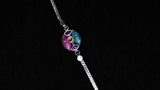 Enchanted Harmony 0.01 Carat Lab-Grown Diamond 925 Silver Rakhi