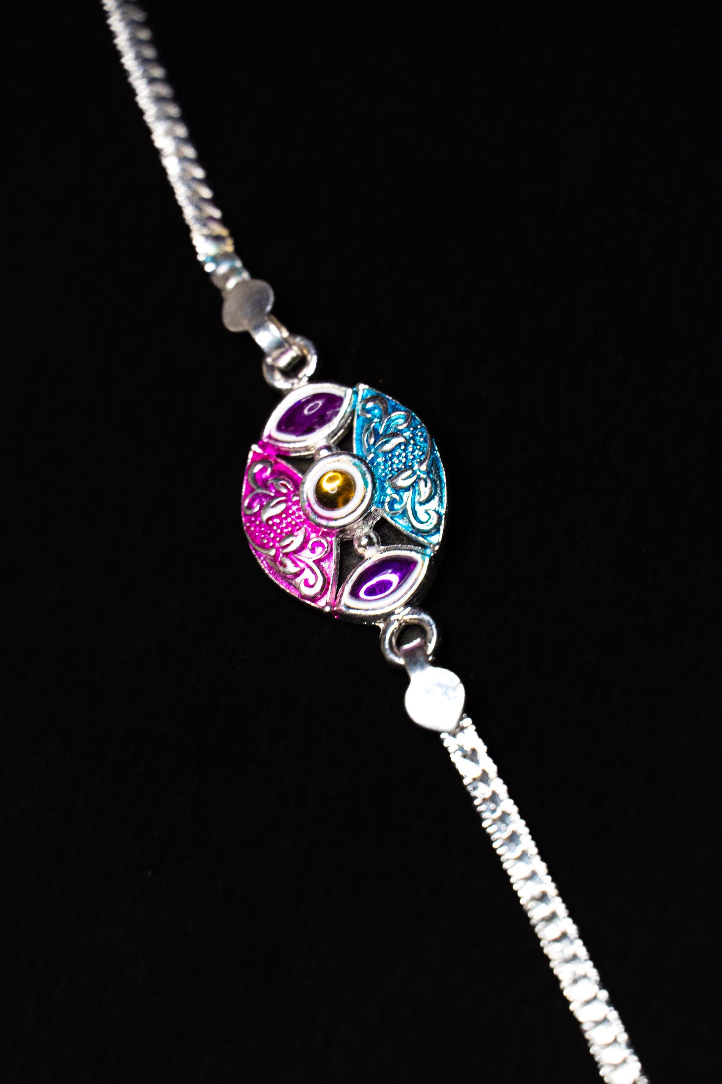 Enchanted Harmony 0.01 Carat Lab-Grown Diamond 925 Silver Rakhi