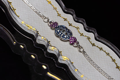 Lavender Grace 0.01 Carat Lab-Grown Diamond 925 Silver Rakhi