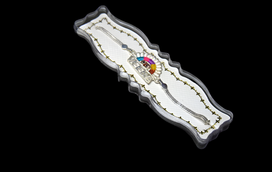 Veera Pride 0.01 Carat Lab Diamond 925 Silver Rakhi