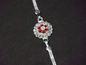 Crimson Radiance 0.01 Carat Lab-Grown Diamond 925 Silver Rakhi