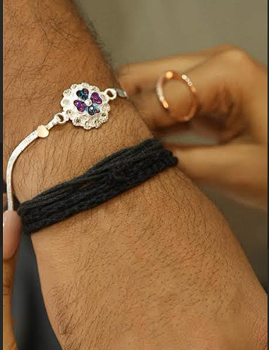 Prismatic Harmony 0.01 Carat Lab-Grown Diamond 925 Silver Rakhi