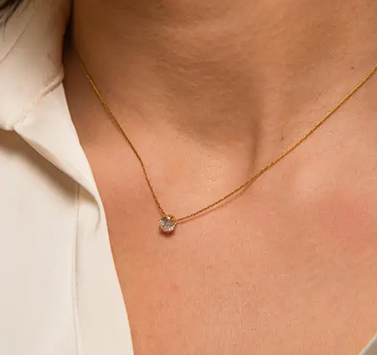 Delicate Diamond Studded Necklace