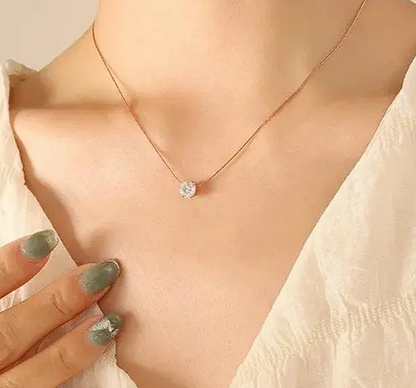 Delicate Diamond Studded Necklace