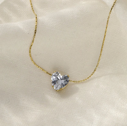 Heart Solitaire Necklace