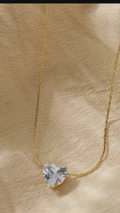 Heart Solitaire Necklace