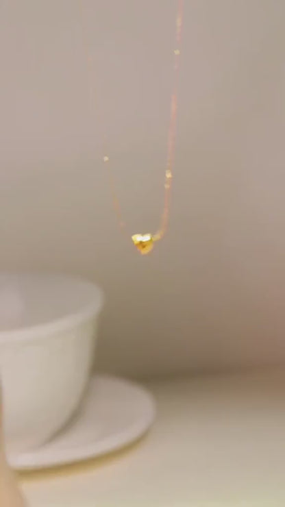 Bold Gold Heart Pendant Necklace